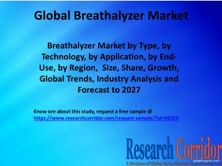 Breathalyzer Market by Type, by Technology, by Application, by End- Use, by Region,  Size, Share, Growth, Global Trends,