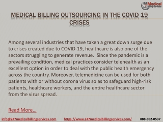 Medical Billing Outsourcing In The COVID 19 Crises