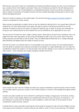 Responsible for a static caravans for sale isle of wight Budget? 10 Terrible Ways to Spend Your Money