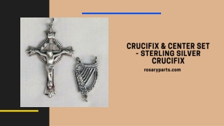 Crucifix & Center Set - Sterling Silver Crucifix