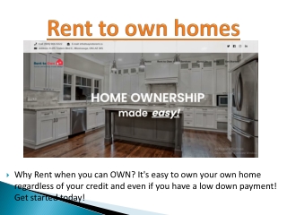New homes rent to own