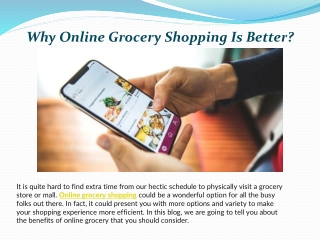 Why Online Grocery Shopping Is Better