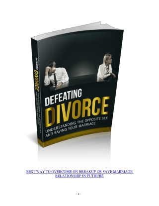 How Defeating Divorce