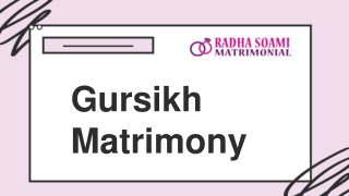 Gursikh Matrimony