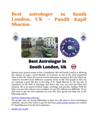 Best Astrologer in South London UK  44-7441-447172