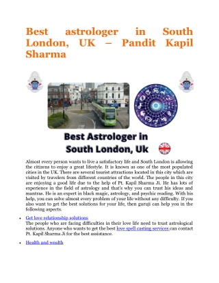 Best Astrologer in South London UK  44-7441-447172