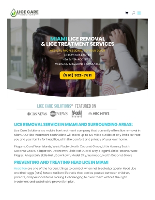 Lice treatment at home Miami