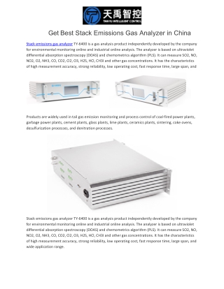 Get Best Stack Emissions Gas Analyzer in China