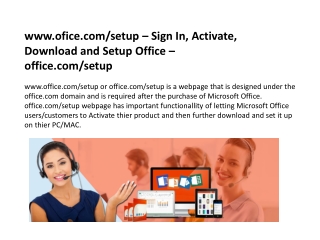 www.ofice.com/setup – Sign In, Activate, Download and Setup Office – office.com/setup