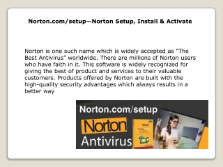 Norton.com/setup—Norton Setup, Install & Activate