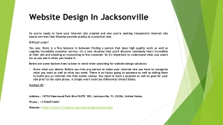 Website Design Jacksonville FL