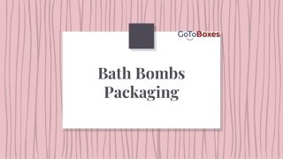 Bath Bombs Packaging