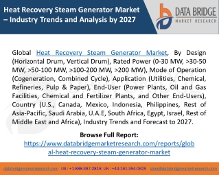 Heat Recovery Steam Generator Market Share, CAGR, Industry Growth, Challenges - Forecast 2027