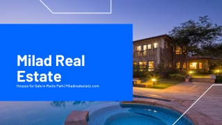 West Menlo Park Homes for Sale | Miladrealestate.com