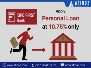 Apply IDFC First Bank Personal Loan at Minimum Interest Rate