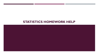 Statistics homework help