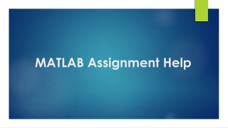 Matlab assignment help