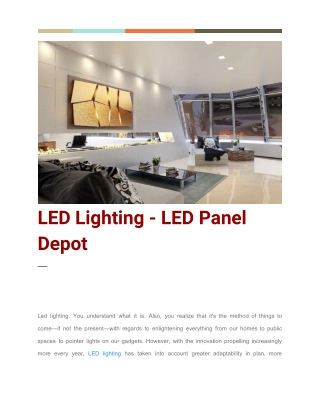 Shop LED Lighting