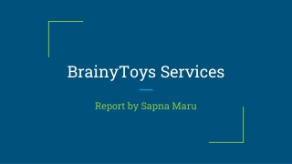 Brainy Toys Services - Franchise For Basic Robotics -  Basic Electronics - Science Workshop