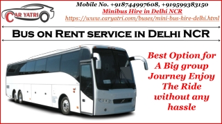 Minibus on Rent in Delhi