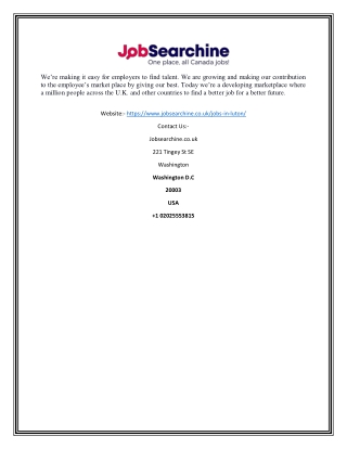 Jobs in Luton | Jobsearchine.co.uk