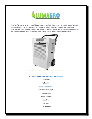Cheap Indoor Plant Grow Lights Online | Lumagro.com