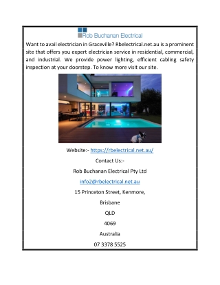 Electrician in Graceville | Rbelectrical.net.au