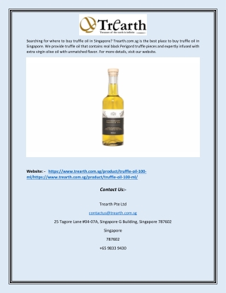 Buy Truffle Oil Singapore | Trearth.com.sg