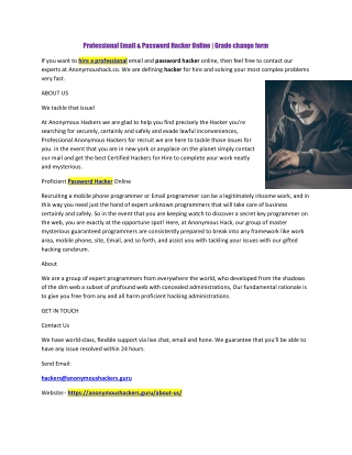 Professional Email & Password Hacker Online | Grade change form
