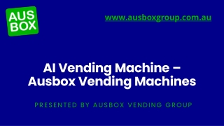 AI Vending Machine – Ausbox Vending Machines