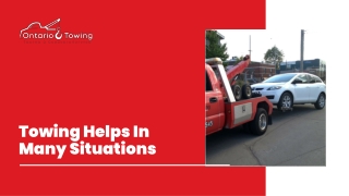 Towing Helps In Many Situations
