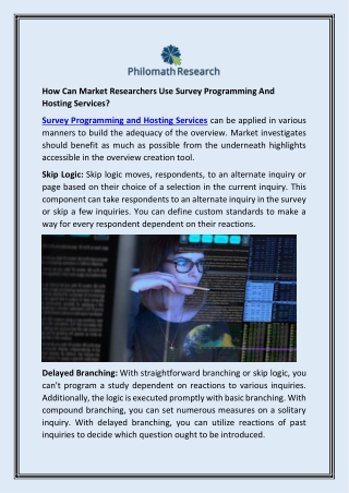 How Can Market Researchers Use Survey Programming And Hosting Services?