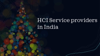 HCI Services in India