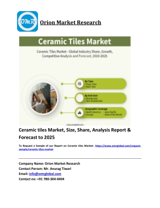 Ceramic tiles Market Trends, Size, Competitive Analysis and Forecast 2019-2025