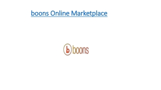 boons Online Marketplace
