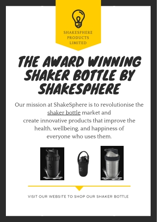 The Award Winning Shaker Bottle by Shakesphere