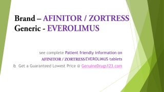 Everolimus Afinitor Cost, Doses, Uses, Side Effects