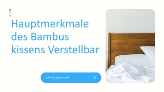 Hauptmerkmale des Bambus kissen Verstellbar