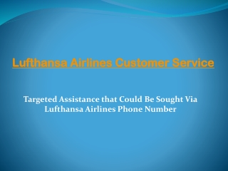 Lufthansa Airlines Customer Service