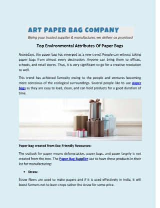 Paper Bag Supplier - www.artpaper.com.sg