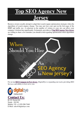 Top SEO Agency New Jersey