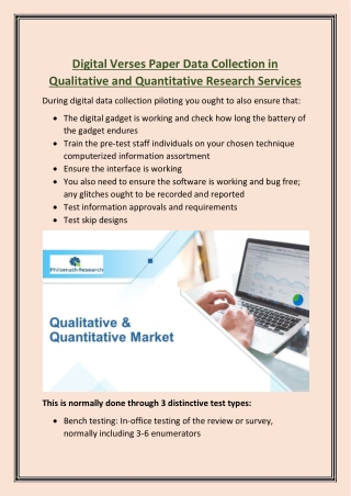 Digital Verses Paper Data Collection in Qualitative and Quantitative Research Services - Data Collection Companies