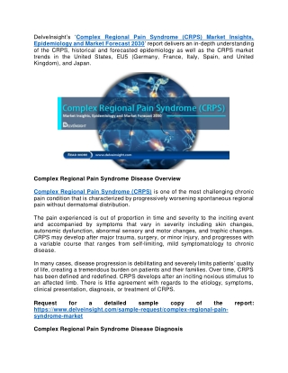 Complex Regional Pain Syndrome (CRPS) Market Size, Share, Epidemiology, Market Research and Forecast Report 2030 by Delv