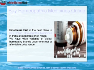 Buy Homeopathic Medicines Online