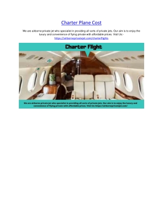 charter plane cost