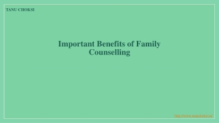 Important Benefits of Family Counselling