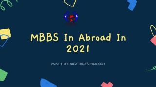 MBBS In Abroad In 2021