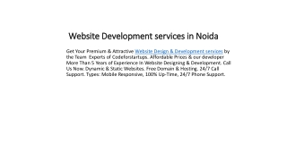 Website Development services in Noida