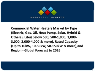 Exhaustive Study on Commercial Water Heaters Market 2026