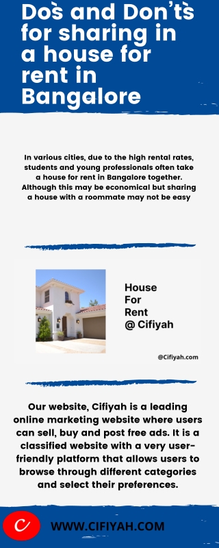 Do`s and Don’t`s for sharing a guesthouse in Bangalore